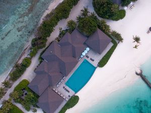 Preview wallpaper beach, aerial view, coast, island