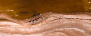 Preview wallpaper beach, aerial view, sand, waves, ripples