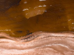 Preview wallpaper beach, aerial view, sand, waves, ripples