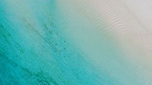 Preview wallpaper beach, aerial view, shore, waves