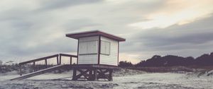 Preview wallpaper beach, building, sand