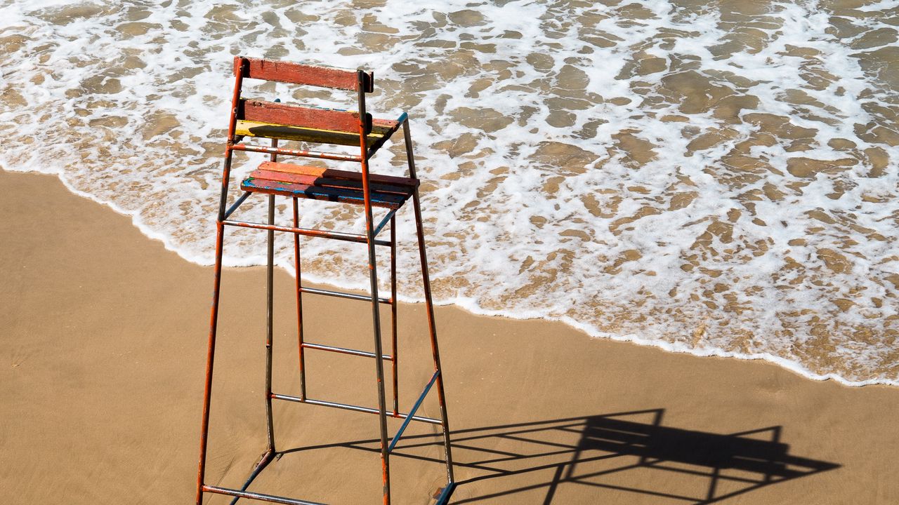 Wallpaper beach, chair, sea, water, sand