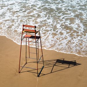 Preview wallpaper beach, chair, sea, water, sand