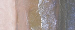 Preview wallpaper beach, coast, aerial view, tide