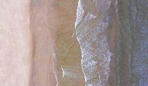 Preview wallpaper beach, coast, aerial view, tide