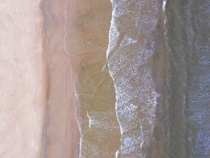 Preview wallpaper beach, coast, aerial view, tide