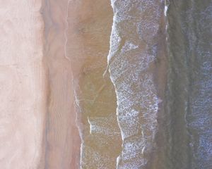 Preview wallpaper beach, coast, aerial view, tide