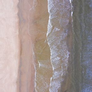 Preview wallpaper beach, coast, aerial view, tide