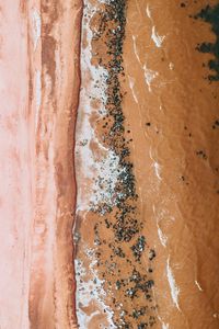 Preview wallpaper beach, coast, aerial view, sea, sand, brown