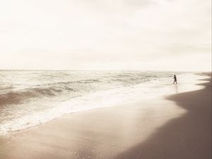 Preview wallpaper beach, coast, lonely, loneliness