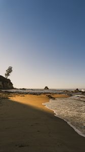 Preview wallpaper beach, coast, rocks, waves