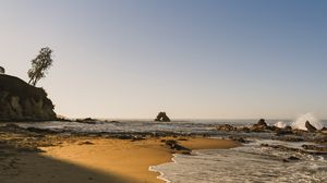 Preview wallpaper beach, coast, rocks, waves