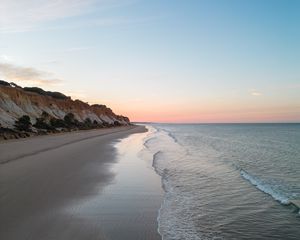 Preview wallpaper beach, coast, sea, rocks, landscape