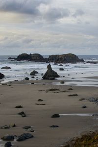 Preview wallpaper beach, coast, sea, stones, landscape, nature