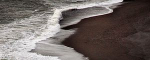 Preview wallpaper beach, coast, sea, waves, sea foam, nature