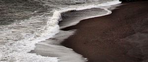 Preview wallpaper beach, coast, sea, waves, sea foam, nature