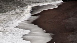 Preview wallpaper beach, coast, sea, waves, sea foam, nature