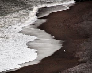 Preview wallpaper beach, coast, sea, waves, sea foam, nature