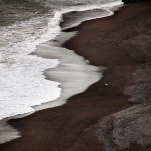 Preview wallpaper beach, coast, sea, waves, sea foam, nature