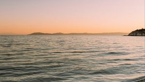 Preview wallpaper beach, coast, sea, sunset, toroni, greece