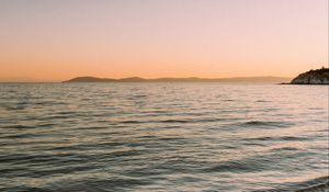 Preview wallpaper beach, coast, sea, sunset, toroni, greece