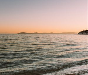 Preview wallpaper beach, coast, sea, sunset, toroni, greece