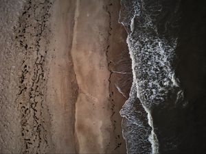 Preview wallpaper beach, coast, sea, waves, aerial view