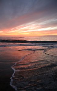 Preview wallpaper beach, coast, sunset