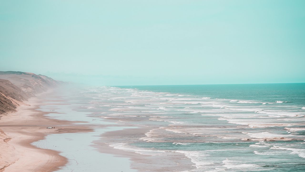 Wallpaper beach, coast, waves, water, sand