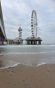 Preview wallpaper beach, ferris wheel, attraction, entertainment