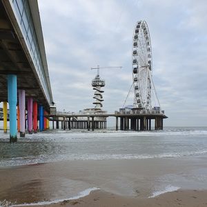 Preview wallpaper beach, ferris wheel, attraction, entertainment