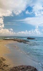 Preview wallpaper beach, horizon, coast, sand