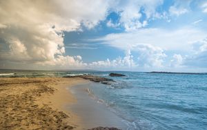 Preview wallpaper beach, horizon, coast, sand