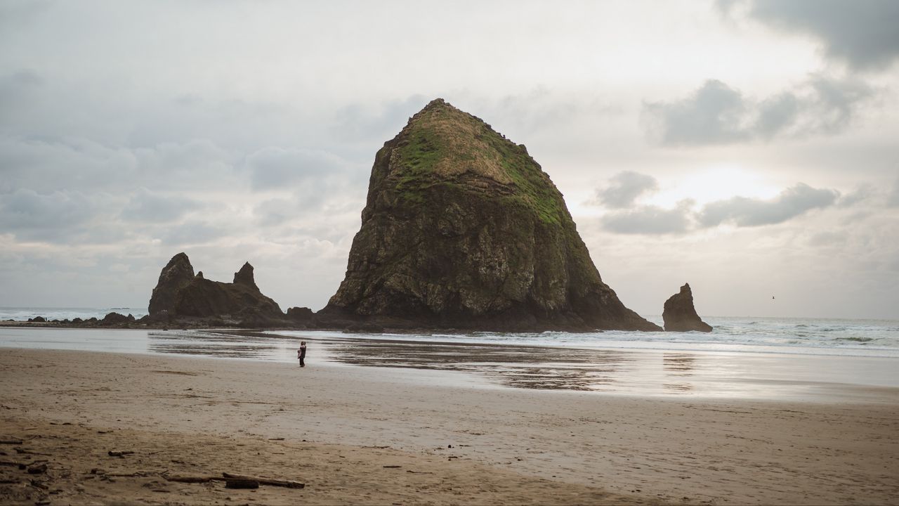 Wallpaper beach, loneliness, sad, sea, rocks