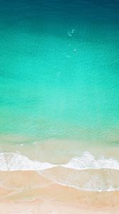 Preview wallpaper beach, ocean, aerial view, wave, surf