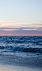 Preview wallpaper beach, ocean, sand, horizon