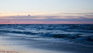 Preview wallpaper beach, ocean, sand, horizon