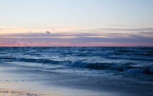 Preview wallpaper beach, ocean, sand, horizon