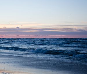 Preview wallpaper beach, ocean, sand, horizon