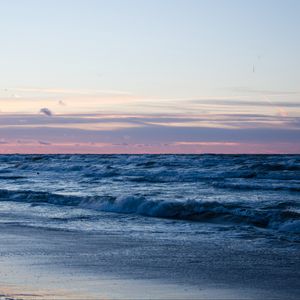 Preview wallpaper beach, ocean, sand, horizon