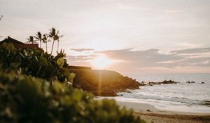 Preview wallpaper beach, ocean, sunset, summer, landscape