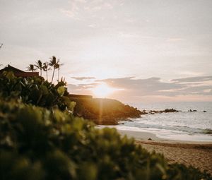 Preview wallpaper beach, ocean, sunset, summer, landscape