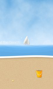 Preview wallpaper beach, one day on the beach, sailing, waves, sand, sun