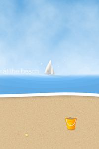 Preview wallpaper beach, one day on the beach, sailing, waves, sand, sun