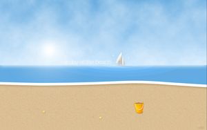 Preview wallpaper beach, one day on the beach, sailing, waves, sand, sun