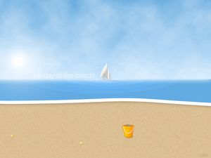 Preview wallpaper beach, one day on the beach, sailing, waves, sand, sun