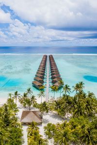 Preview wallpaper beach, palm, structure, rest