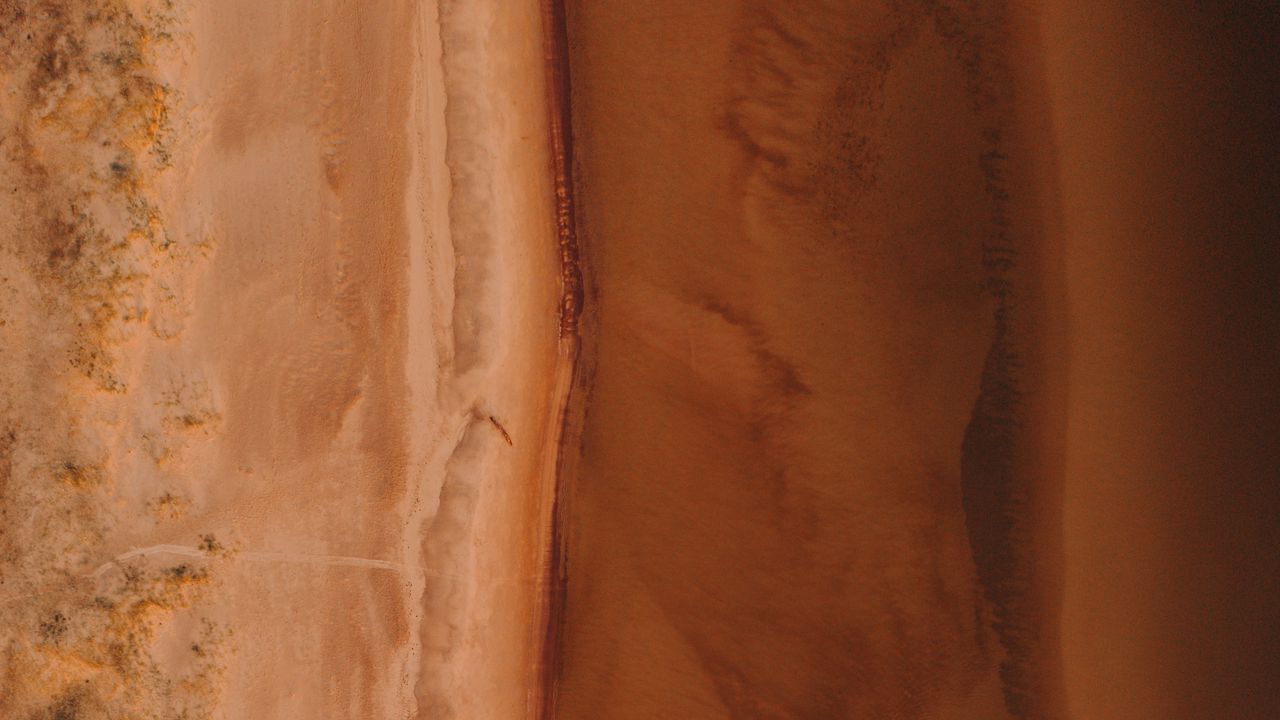 Wallpaper beach, sand, coast, aerial view
