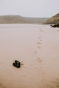 Preview wallpaper beach, sand, footprints