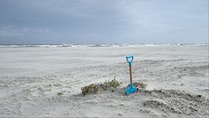 Preview wallpaper beach, sand, paddle, sea, landscape